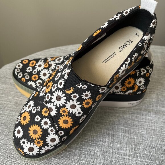 Toms Shoes - TOMS Women's Alpargata Boardwalk Floral Platform Sneakers Size 8